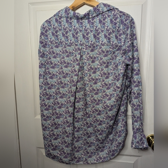 Grayson Frank & Eileen Womens Top SIze 02 Floral Long Sleeve Button Small - Picture 2 of 4